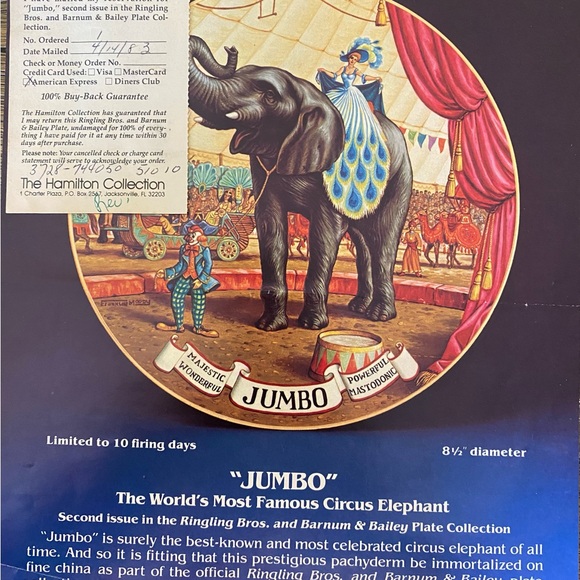 Hamilton Collection Plate, Jumbo 1983 - Picture 5 of 11